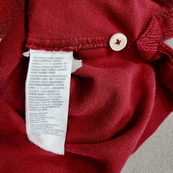 Vtg Abercrombie Fitch Muscle Polo Shirt S Men Red White Moose Y2K 90s Faded READ - Picture 4 of 10